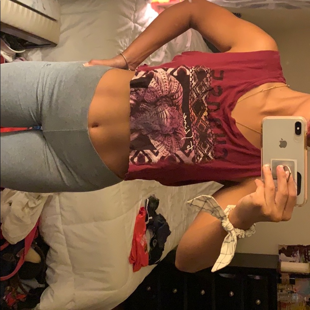 Maroon crop top